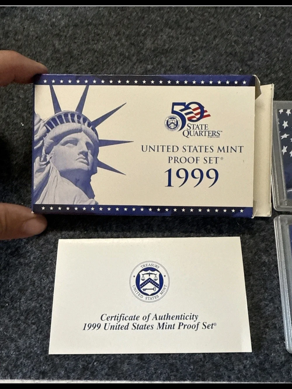 1999 Proof Set - Blue and White Packaging